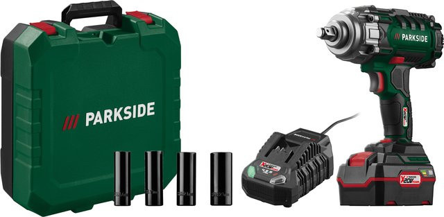 PARKSIDE 20 V Akku-Drehschlagschrauber PASSK 20-Li C4 in Grün mit Akku und Ladegerät - Bild 1