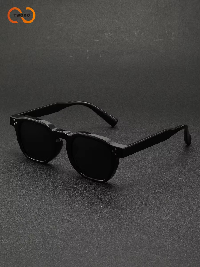 TWOOO Sonnenbrille, quadratisch, Vollrand, TR90, Schwarz, Unisex - Bild 5