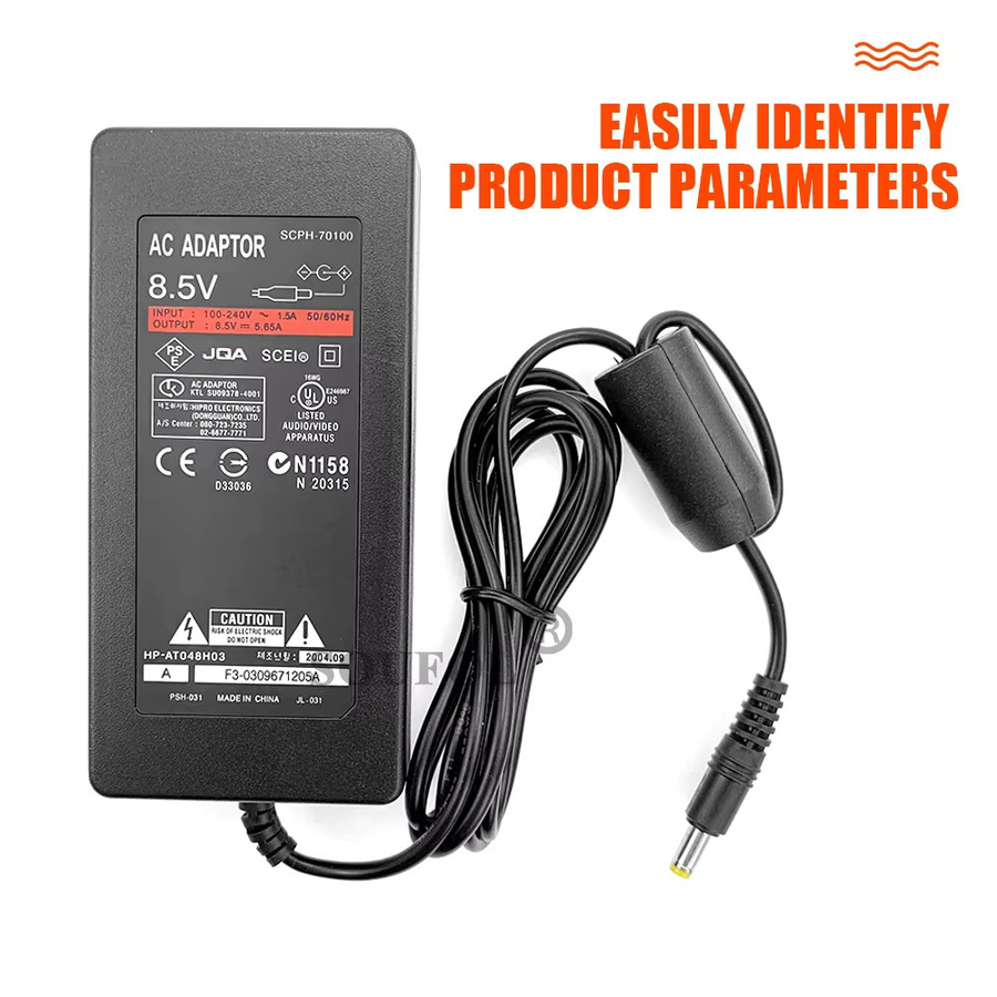 Sony AC-Adapter Netzteil für PlayStation 2 PS2 Slim 70000 Series in Schwarz mit US/EU-Stecker - Bild 2