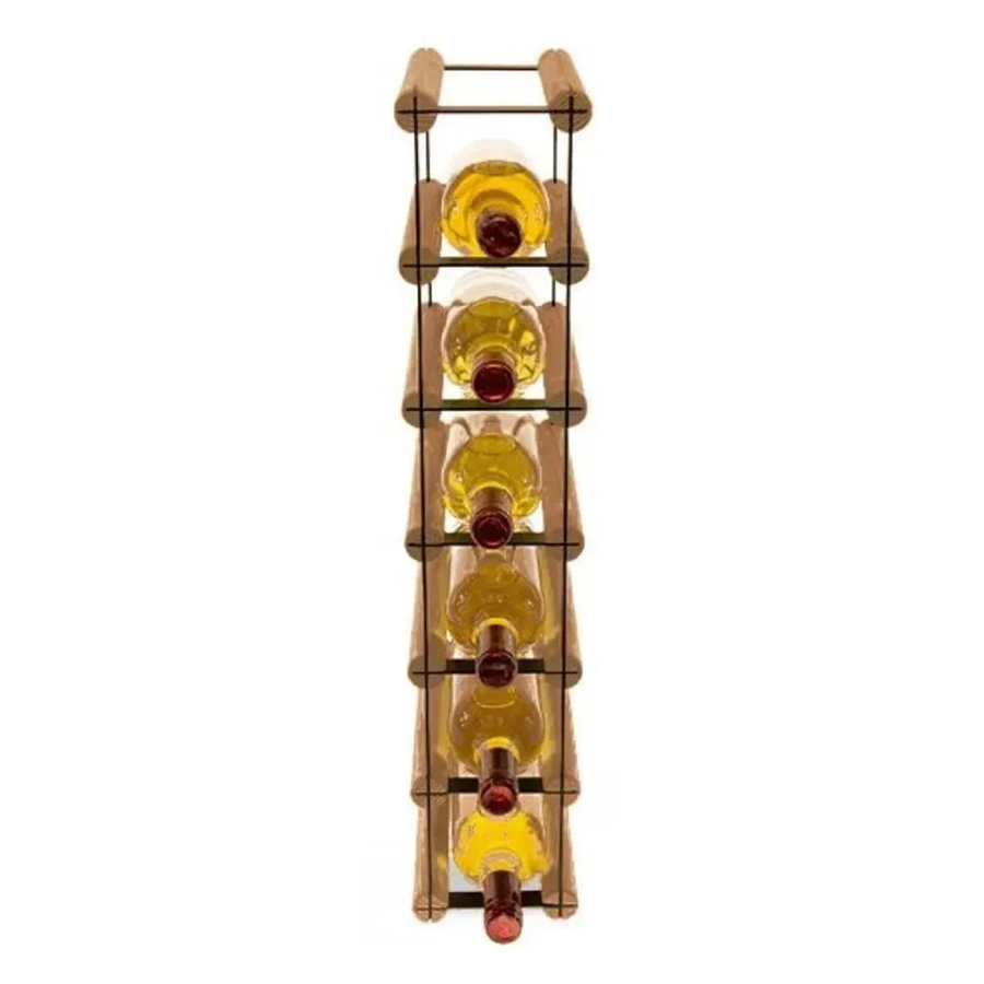 PROREGAL Vinotega Mod Modulares Weinregal aus massivem Kiefernholz, Braun geölt, H x B x T: 62,5 x 12,5 x 24,5 cm - Bild 2