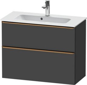 Duravit Waschtischunterschrank D-Neo Compact, beige/grau matt, wandhängend, B: 81 cm, T: 37,2 cm, H: 62,5 cm - Bild 1