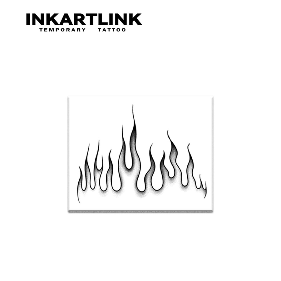 INKARTLINK Temporäres Flammen-Tattoo, wasserfest, semi-permanent - Bild 3