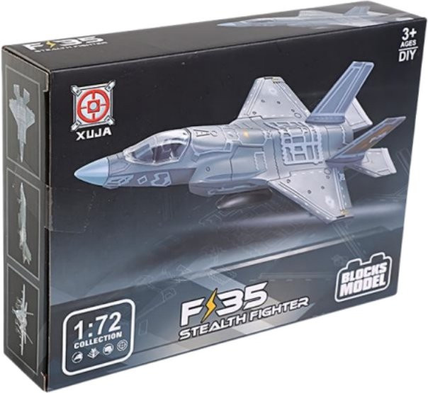 LMKJ F-35 Stealth Fighter Lightning II Modellbausteine im Maßstab 1:72, graues Spielzeug-Fahrzeug Set für Kinder ab 3 Jahren - Bild 1
