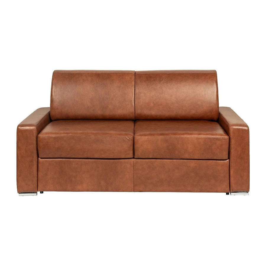 Vente-unique Schlafsofa Calito in Braun mit Kunstlederbezug und Schaumstoffpolsterung, Breite: 194 cm - Bild 2