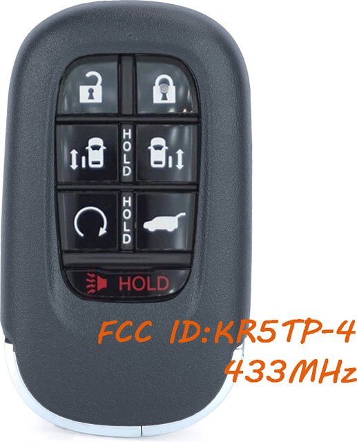 DIYKEY KR5TP-4 Smart Remote Auto Schlüsselanhänger für Honda Odyssey 2025 2026, 433 MHz, 7 Tasten, 4A Chip, Schwarz - Bild 1
