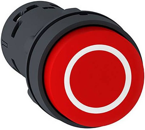 Schneider Electric Harmony XB7NL4532 Drucktaster Monoblock aus Kunststoff in Rot mit 1S+1Ö und Schraubklemme, Durchmesser: 22 mm - Bild 1