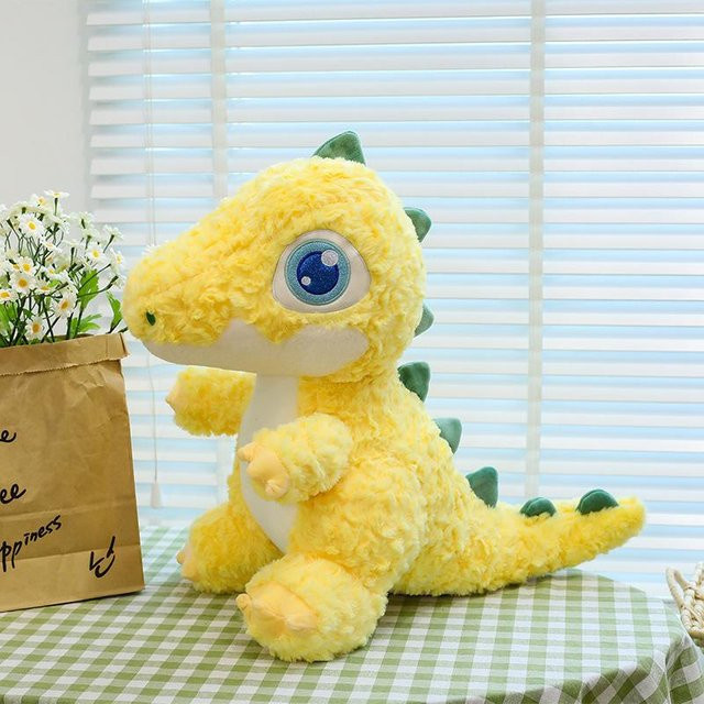 Yiran Health & Beauty Dinosaurier Plüschtier Kissen, 35cm, Gelb - Bild 1