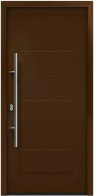 EcoStar Haustür Isopro IP 015 in Terrabraun, B: 110 cm, H: 210 cm, DIN Links - Bild 1
