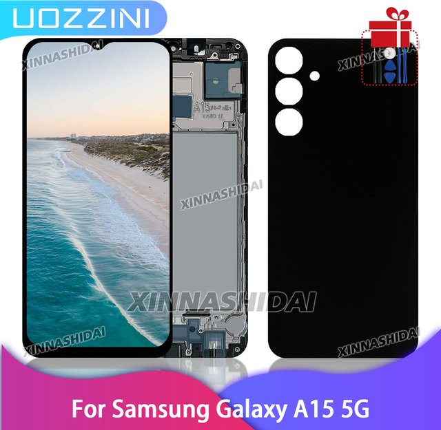 Samsung Galaxy A15 5G LCD Display mit Digitizer Montage in Schwarz, 6.5 Zoll für SM-A156B - Bild 1