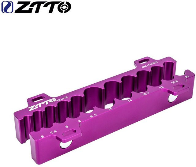ZTTO Universal Fahrrad-Schraubstock Einsätze Klemmwerkzeug in Lila für MTB, Nabe und Gabelpedal - Bild 1