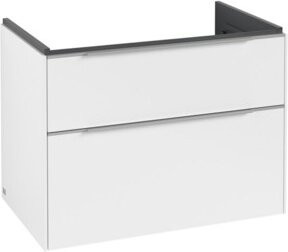 V&B Waschtischunterschrank Subway 3.0 in Weiß mit glänzender Aluminiumoberfläche, B/T/H: 77,2 x 47,8 x 57,6 cm - Bild 1