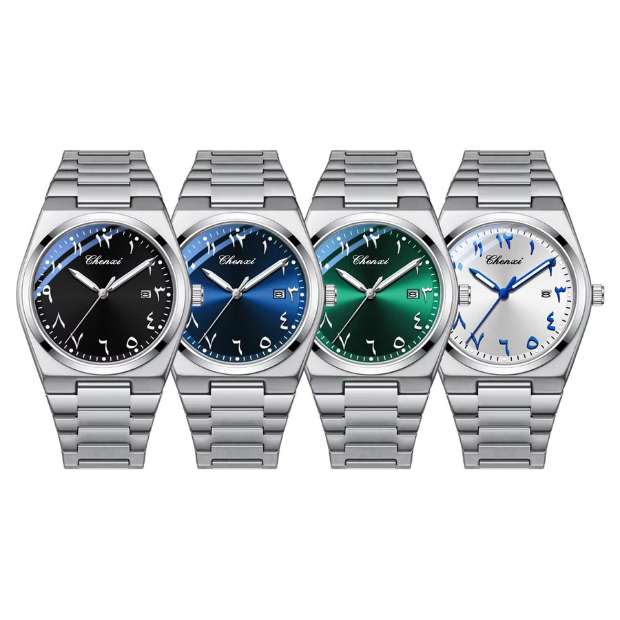 CHENXI Armbanduhr Chronograph, Quarz, Edelstahl, Blau, Herren - Bild 3