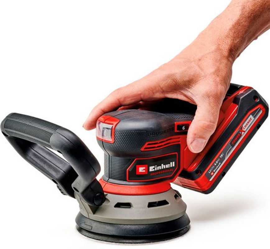 Einhell Professional Akku-Exzenterschleifer TP-RS 18/32 Li BL Solo Power X-Change, 18V, Rot/Schwarz, Ø 125 mm - Bild 2