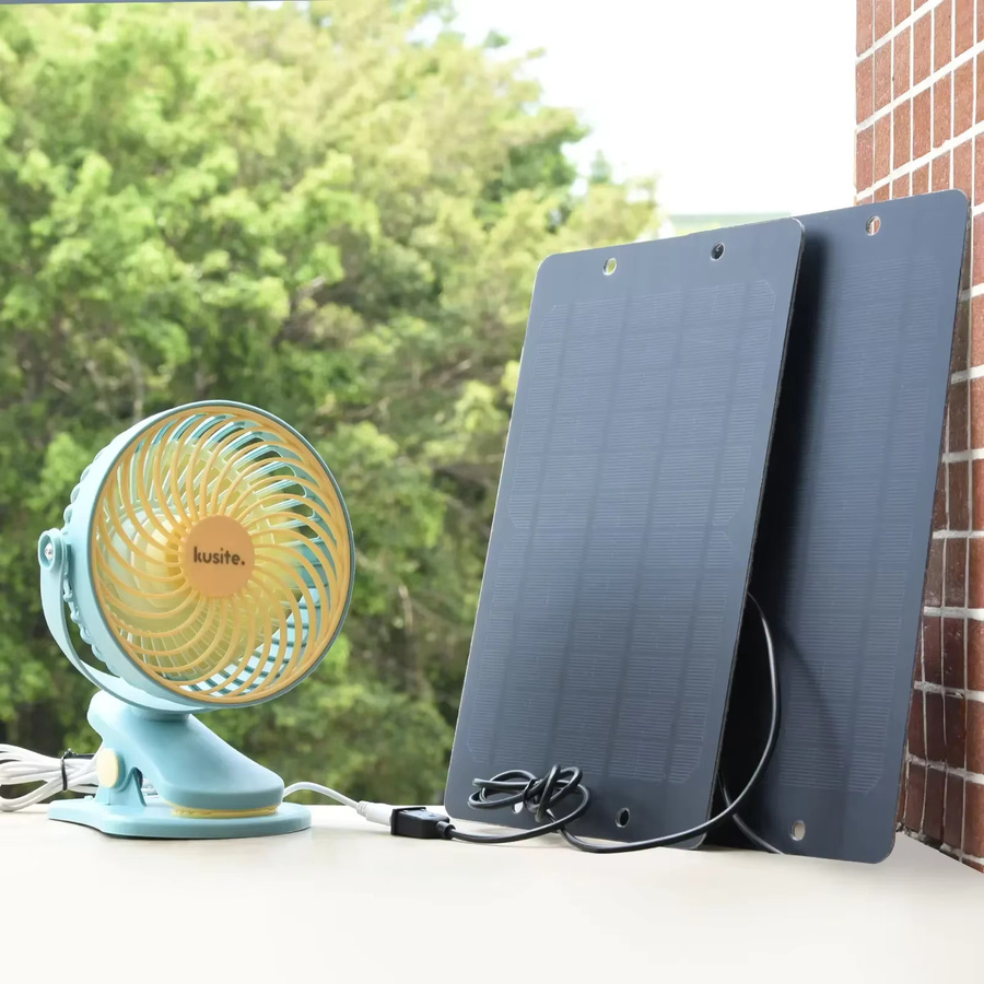 Soshine Mini-Solarpanel USB 5V 6W Hochleistungsmonokristallin Schwarz für Monitor, Pumpe oder Lüfter - Bild 3