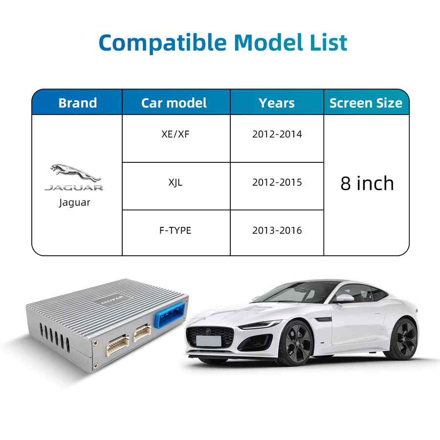 EZonetronics Wireless CarPlay und Android Auto Nachrüstset Decoderbox in Silber für Jaguar XE XF XJL F-TYPE 2012–2016 mit Wi-Fi und Bluetooth - Bild 4