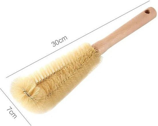 Love Home Garden Reinigungsbürste mit langem Holzgriff für Trinkflaschen und Tassen in Beige - Bild 1