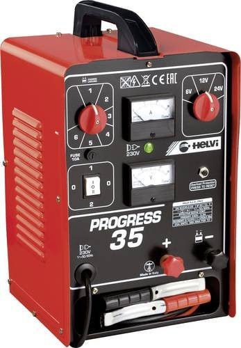 Helvi Kfz-Ladegerät 77202 Werkstattladegerät in Rot mit 6 V, 12 V, 24 V und 38 A - Bild 1