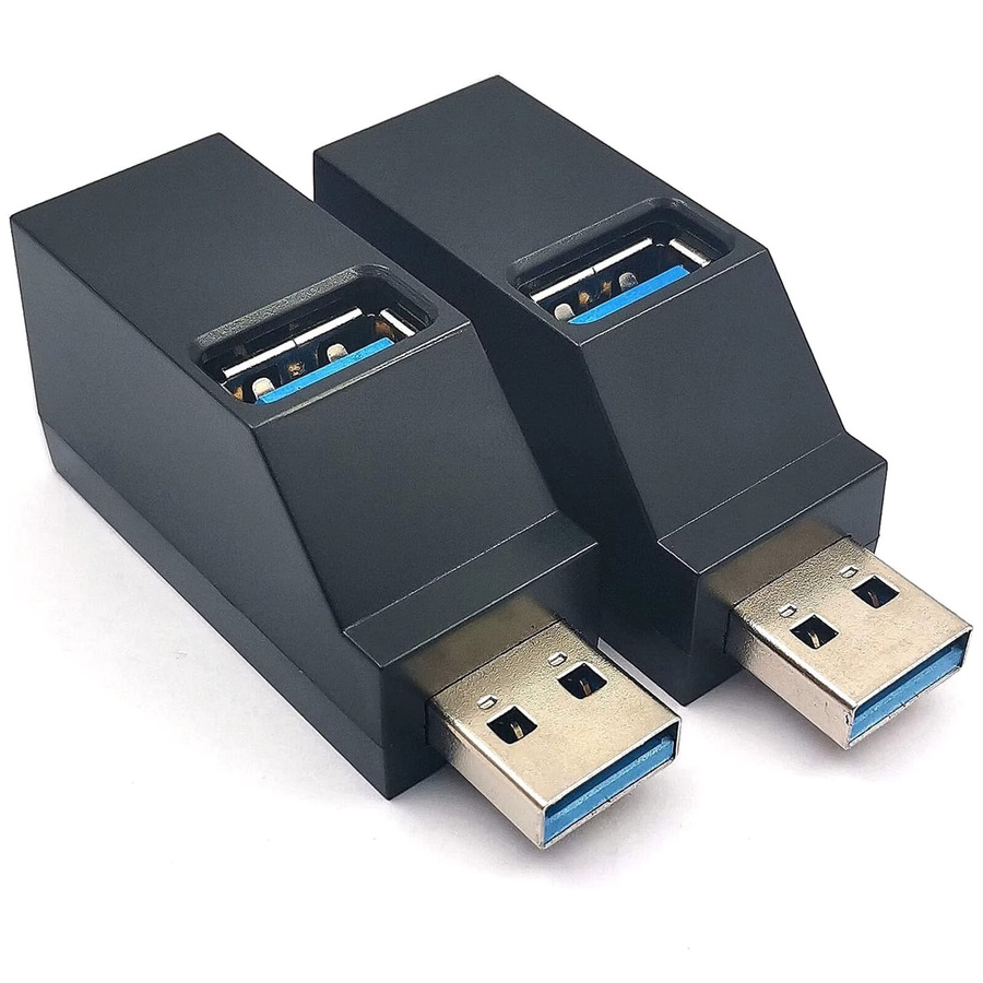 2er-Set Fanshu USB 3.0 Hub, 3-Port Mini USB-Splitter Adapter in Schwarz - Bild 5