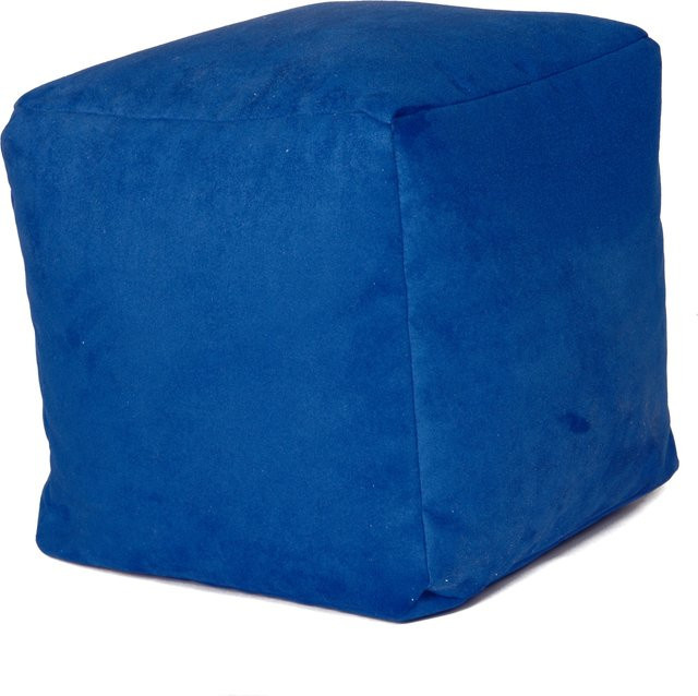 Linke Licardo Sitzwürfel Noble Soft in Blau mit Microfaser und Samt, B/T/H: 40 x 40 x 40 cm - Bild 1