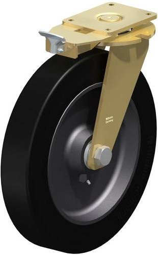 Blickle Lenkrolle LS-GEV 520K-RI4 mit Feststeller, Rad-Durchmesser: 52 cm, Tragfähigkeit: 1830 kg, Farbe: Anthrazit/Schwarz - Bild 1