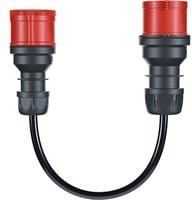 go-e Adapter für Gemini flex 11 kW, CEE rot Drehstrom 16A auf CEE rot 32A, Schwarz-Rot - Bild 1