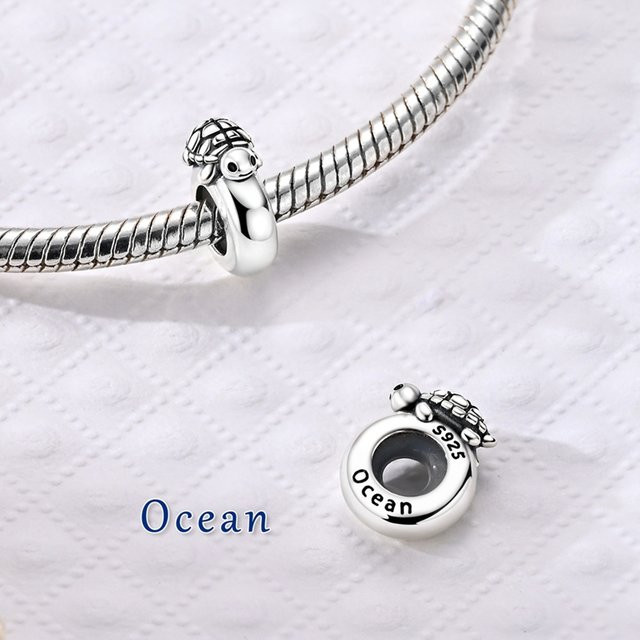parmuz Charms Kleine Schildkröte, 925 Silber, Zirkonia, Damen - Bild 1