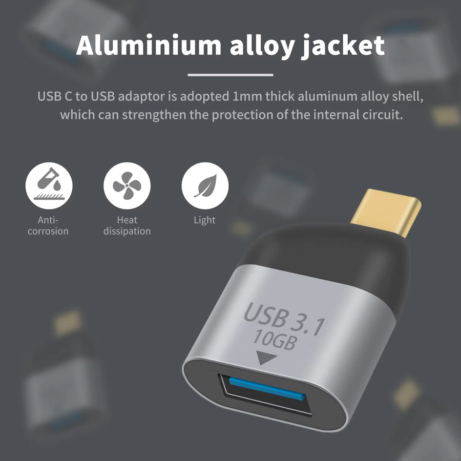 MOSHOU USB C auf USB 3.1 Adapter mit 10 Gbit/s für USB A auf USB C Konvertierung - Bild 4