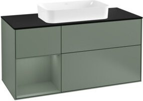 V&B Waschtischunterschrank Finion mit Wandbeleuchtung, Breite: 120 cm, Farbe: Lackiert - Bild 1