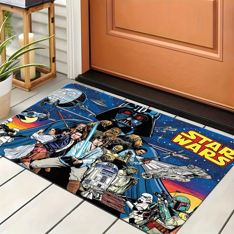 Star Wars rutschfeste Fußmatte von Beast Kingdom aus Polyester mit ikonischen Charakteren und Raumschiffen, B/T: 60 x 40 cm, Mehrfarbig - Bild 4