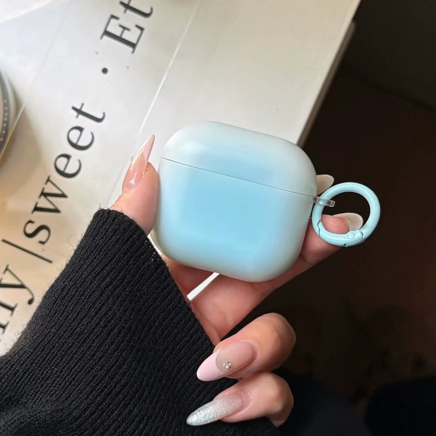 Matt-Schutzhülle mit Macarons-Fünf-Farben-Muster und Ring für Apple AirPods 1 2 3 4 Pro Pro2 Pro3 in Multicolour und Rot - Bild 3