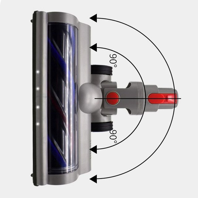 Elektrischer Bürstenkopf in Grau passend für Dyson V7 V8 V10 V11 V15 Staubsauger als Ersatz Bodenbürste - Bild 1