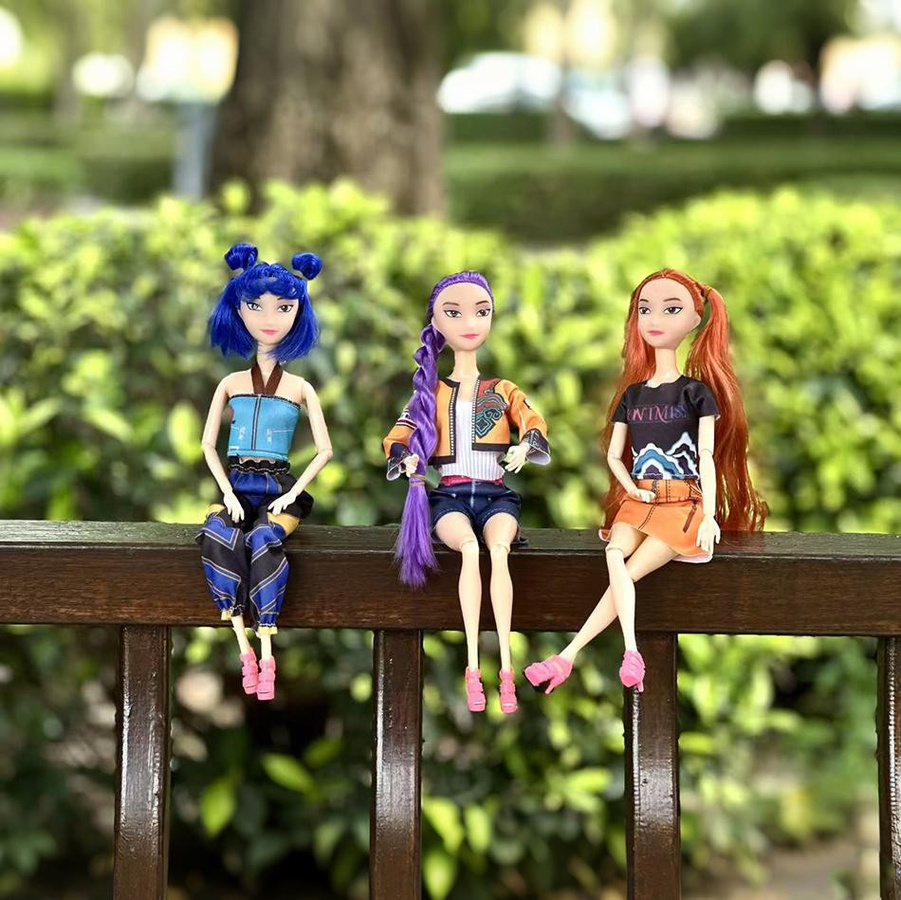 Fashnics Anime Kpop Dämonenjäger Puppe Rumi Mira Zoi Charakter Figur Plastikspielzeug - Bild 1