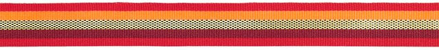 Rico Design Webband Multi Streifen in Rot/Gold aus Polyester - Bild 1