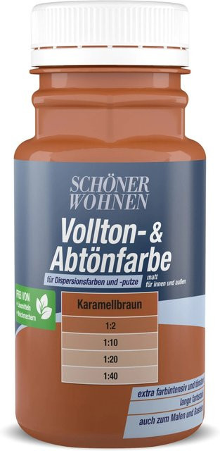 Schöner Wohnen Abtönfarbe Karamellbraun, matt, wasserbasiert, 0,125 l - Bild 1