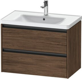 Duravit Waschtischunterschrank Ketho.2 in Nussbaum dunkel, wandhängend mit 2 Schubladen, B/T: 78,4 x 45,5 cm - Bild 1