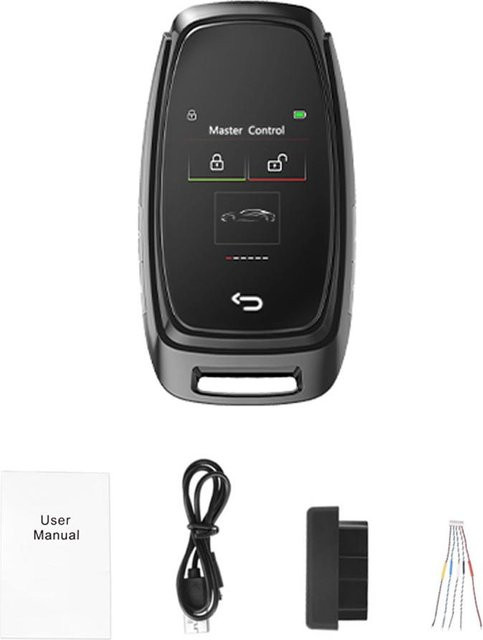 TOMTOP Intelligenter Autoschlüssel mit LCD-Touchscreen und Komfortzugang in Schwarz - Bild 1