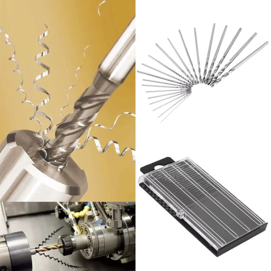 NEWONE Mini HSS Micro Spiralbohrer Set aus Hochgeschwindigkeitsstahl in Silber, 20 Stück, Durchmesser: 0,3 mm bis 1,6 mm - Bild 2