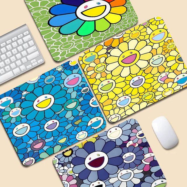 Takashi Murakami Rubber Mauspad Small Multicolor rutschfestes Schreibpad für Office, Studium und Gaming - Bild 1