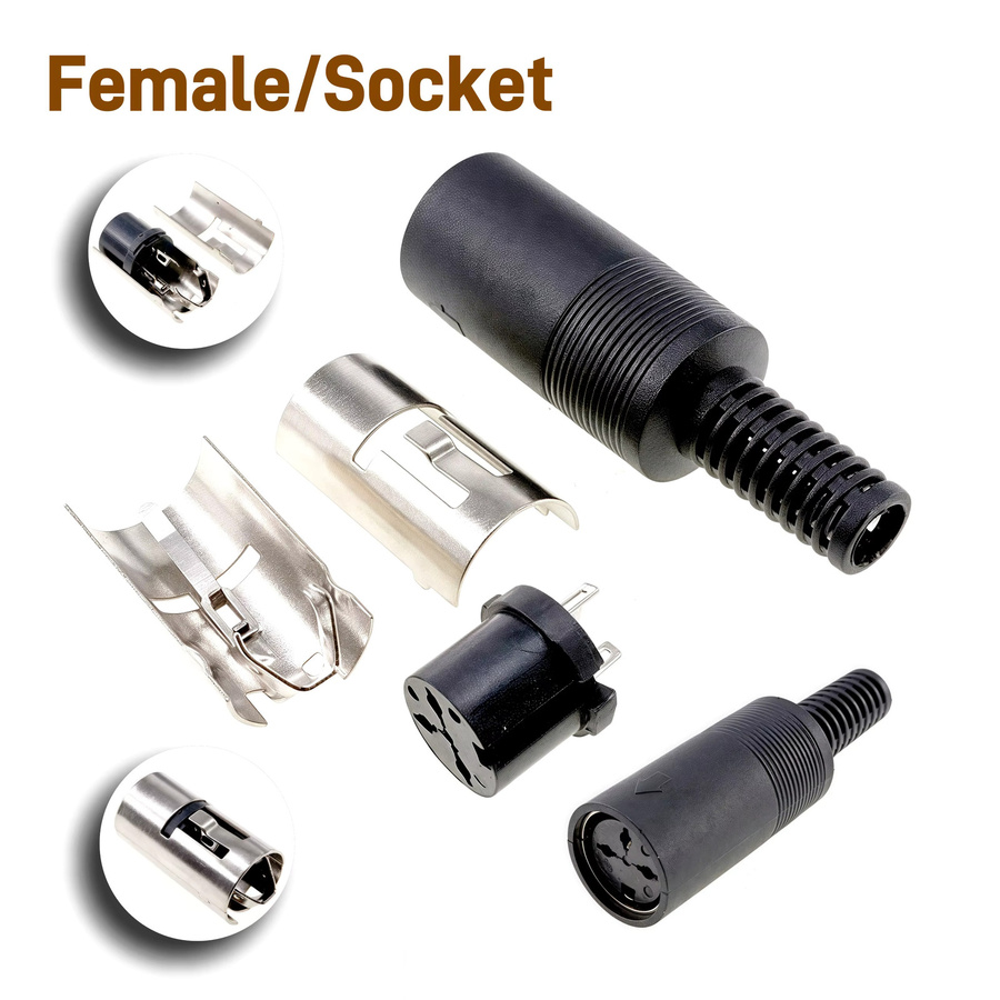 RTLECS DIN Stecker und Buchsen Set mit Kunststoffgriff in Schwarz für Tastaturkabel und PS2 DIY Projekte - Bild 4