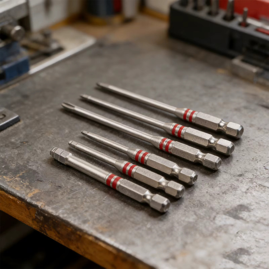 VIBRATITE 6-teiliges magnetisches Schraubendreher-Bit-Set mit Sechskantschaft in Silber für elektrische Bohrmaschinen und Handwerkzeug - Bild 2