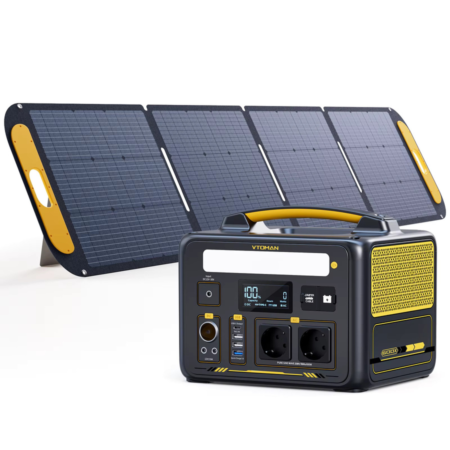 VTOMAN JUMP 600X Kraftwerk mit VS200 Solarpanel, 299Wh Solargenerator mit LiFePO4 Akku und 1200W Spitzenleistung für Notstrom-Backup - Bild 6
