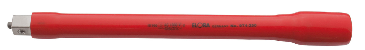 Elora VDE-Verlängerung 1/2 Zoll, Länge: 125 mm, ELORA-974-125, Rot - Bild 1
