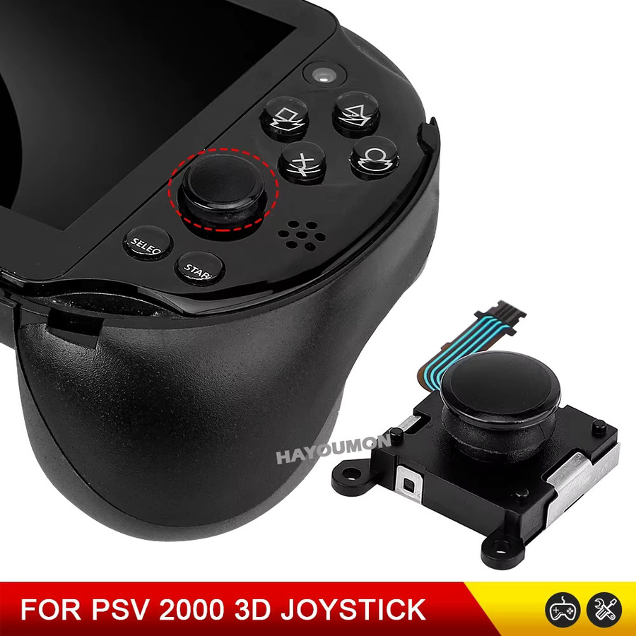 Hayoumon Ersatz Thumb-Stick-Tasten für PS Vita PSV 2000 Controller in Schwarz und Weiß - Bild 6