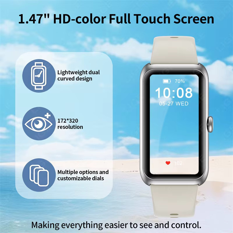 LIGE Smartwatch, Schwarz, Silikon, Unisex - Bild 4