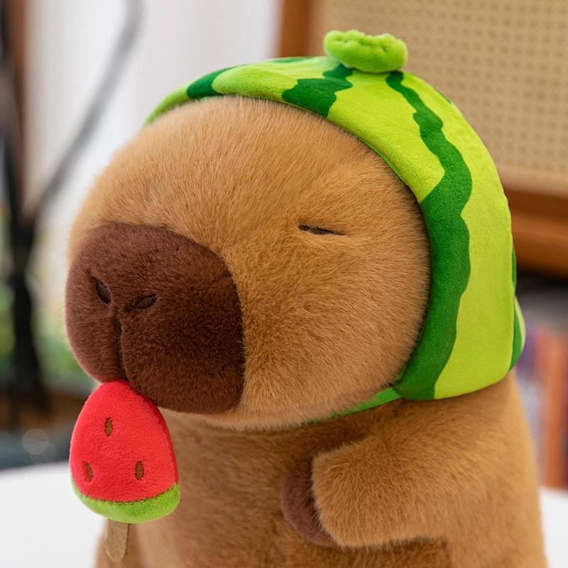 Wassermelonen Capybara Plüschtier Braun 23cm - Bild 2