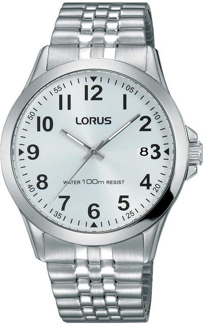 Lorus Armbanduhr, Quarz, Edelstahl, 38 mm, Herren, Silber - Bild 1