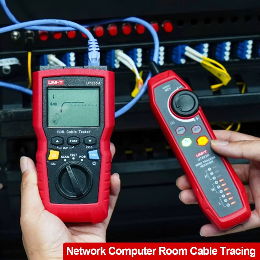 UNI-T UT685A TDR Kabeltester Kit Netzwerkkabel-Lokalisierungsgerät und Drahtverfolger in Rot für RJ45 und RJ11 - Bild 3