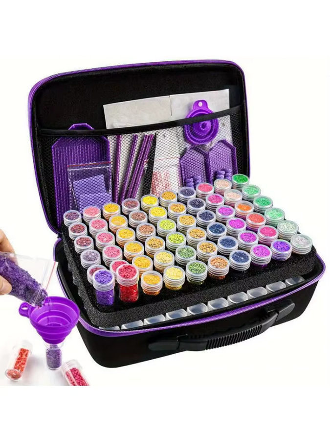 5D Diamond Painting Zubehör Set mit Koffer und Point Diamond Stift sowie Harzzubehör aus Kunststoff - Bild 5