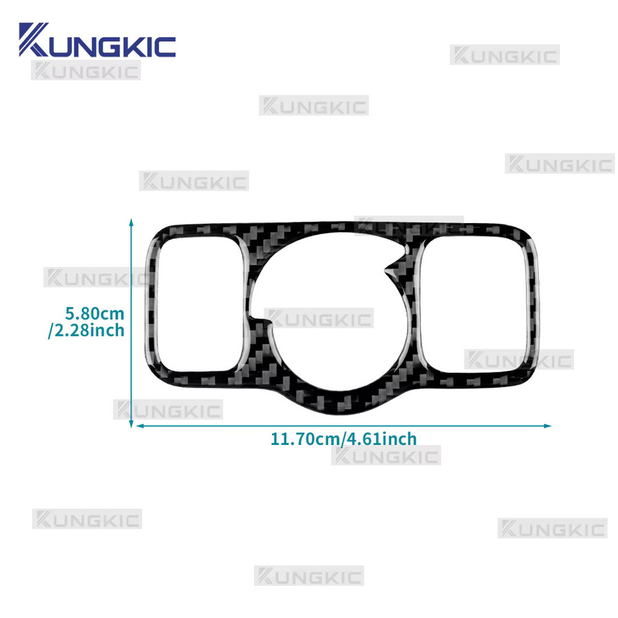KUNGKIC Carbonfaser Scheinwerferschalter-Rahmenaufkleber in Schwarz für Mercedes Benz A CLA GLA GLE GLS (Modelle 2020-2025) - Bild 2
