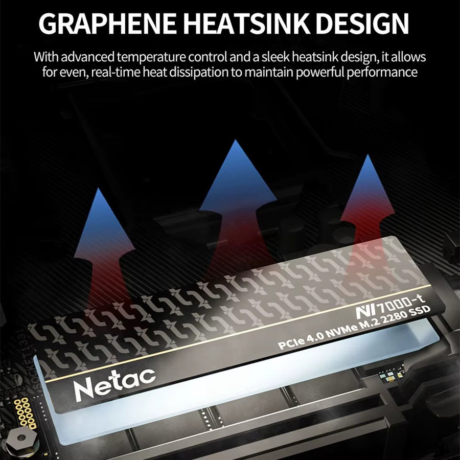 Netac NVMe M.2 SSD PCIe 4.0x4 Interne Solid-State-Festplatte in Schwarz - Bild 3